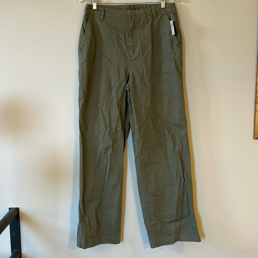 Gap Olive Green Loose Khaki Pants in Tall
